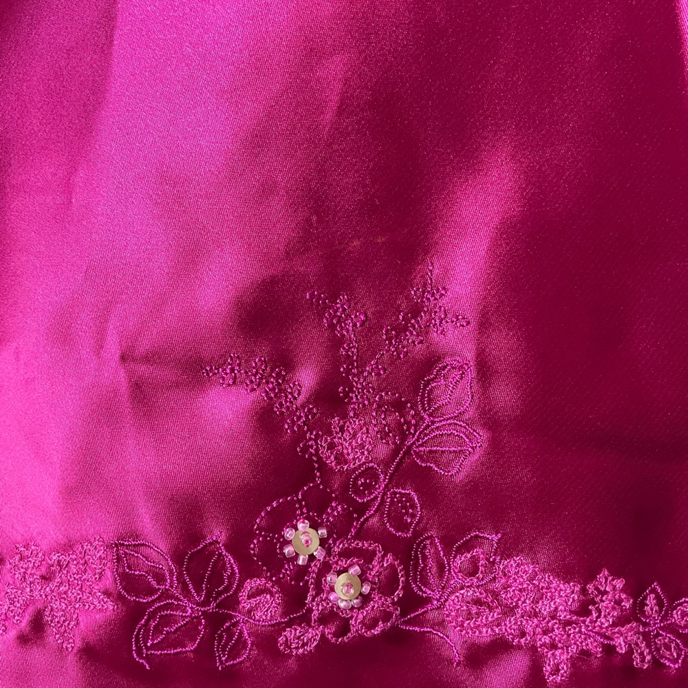 VTG Y2K Camisole Fuschia Pink Embellished sz M - Picture 4 of 8